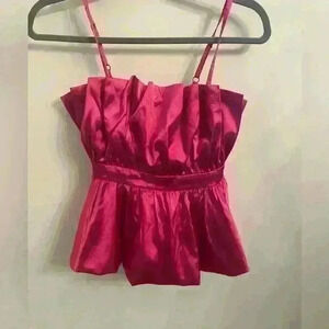 Thirty Thirty Hot Pink Satiny Top. Size S. New with tags.